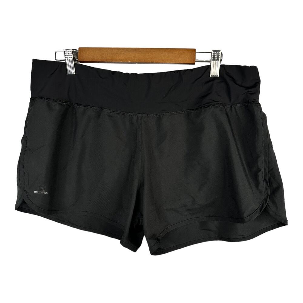 Salomon Womens Elevate Black Running Activewear Hiking Shorts size XL Active Dry
